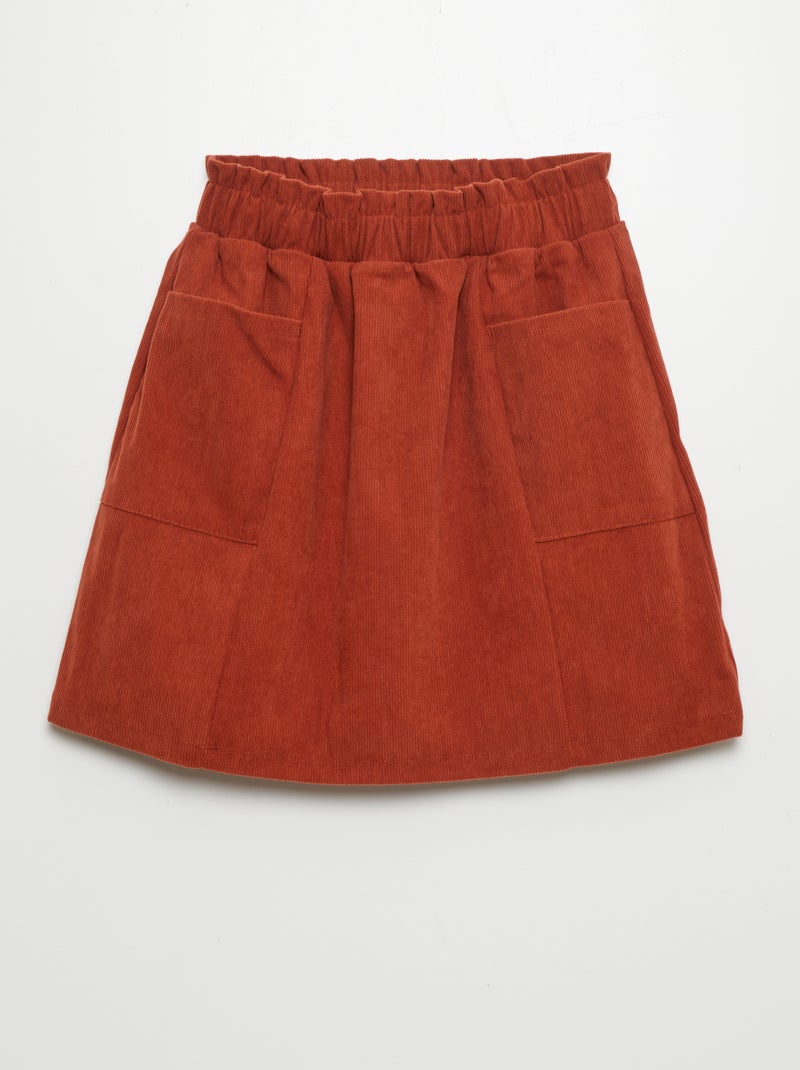 Rok van corduroy BRUIN - Kiabi