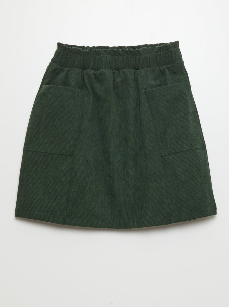 Rok van corduroy GROEN - Kiabi