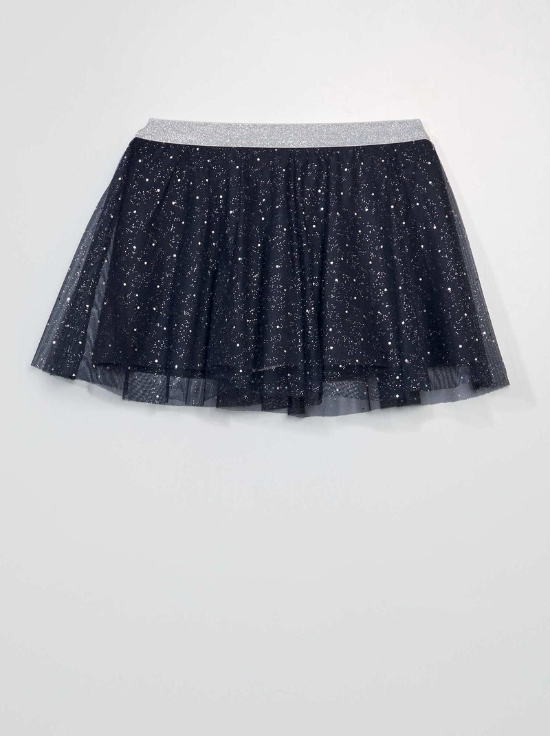 Rok van glanstule BLAUW - Kiabi