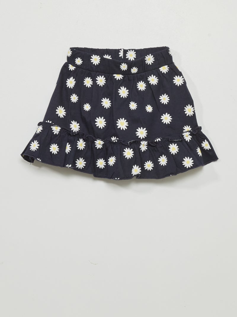 Rok van jersey met print BLAUW - Kiabi