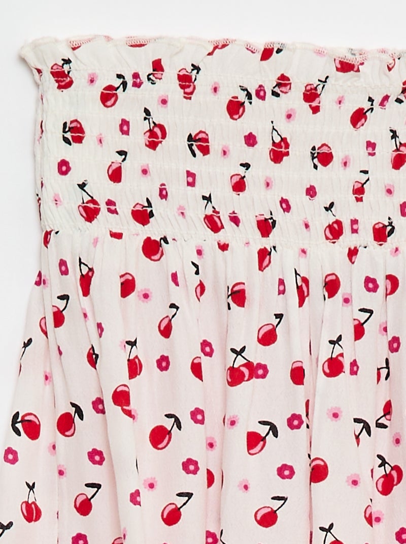 Rok van luchtig tricot Wit - Kiabi