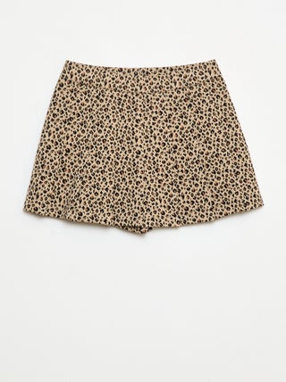 Rok van tricot met luipaardprint