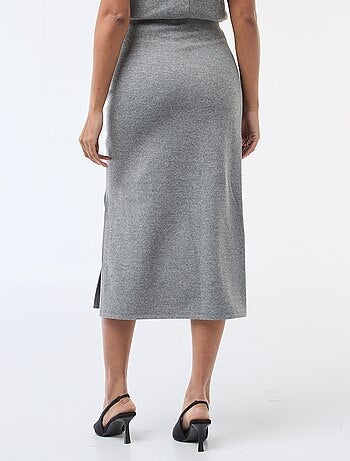 Rok van zachte tricot met gedrapeerd effect