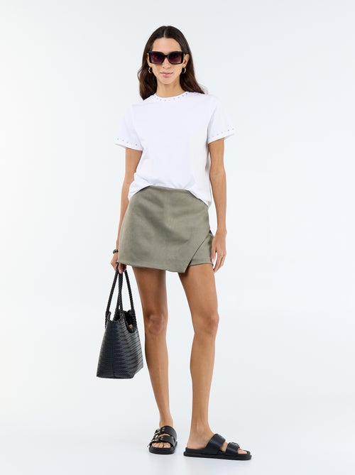 Rokbroek van suèdelook - Kiabi