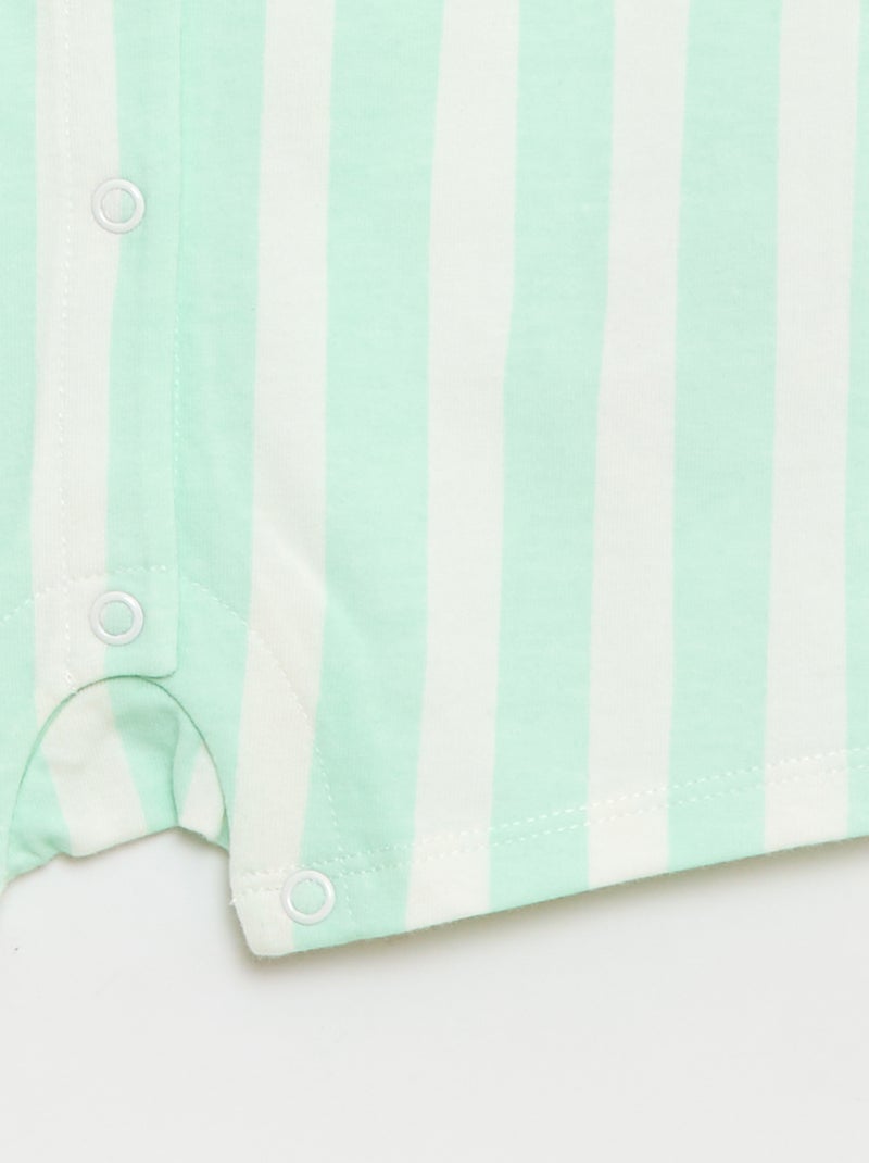 Romper met korte mouwen en motief Groen - Kiabi