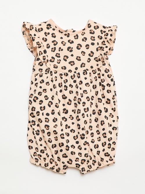 Romper met print van katoenen jersey - Kiabi