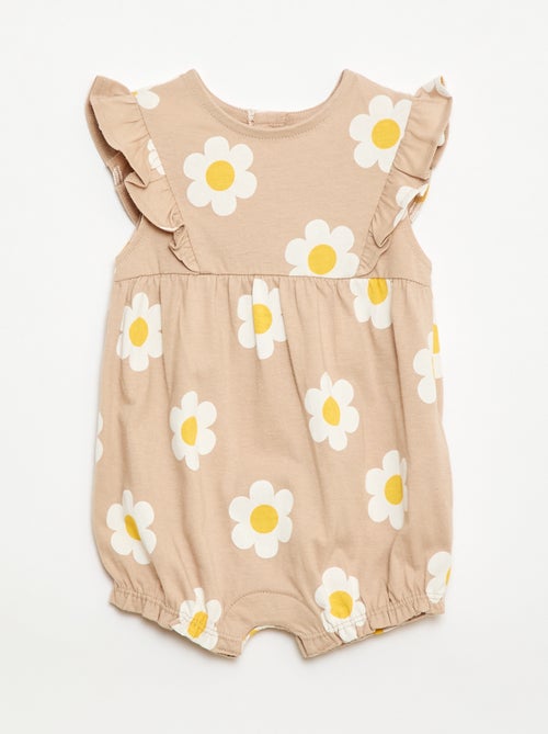 Romper met print van katoenen jersey - Kiabi