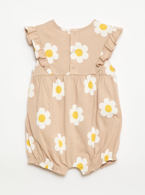 Romper met print van katoenen jersey - Kiabi