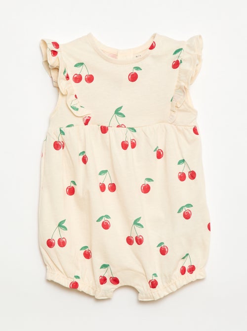 Romper met print van katoenen jersey - Kiabi