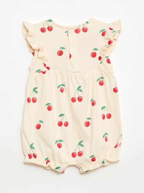 Romper met print van katoenen jersey - Kiabi