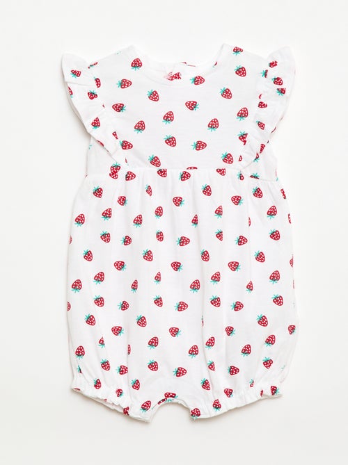 Romper met print van katoenen jersey - Kiabi
