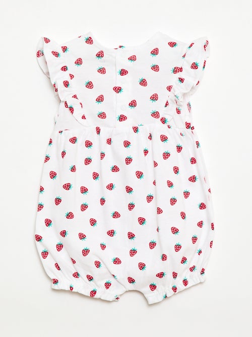 Romper met print van katoenen jersey - Kiabi