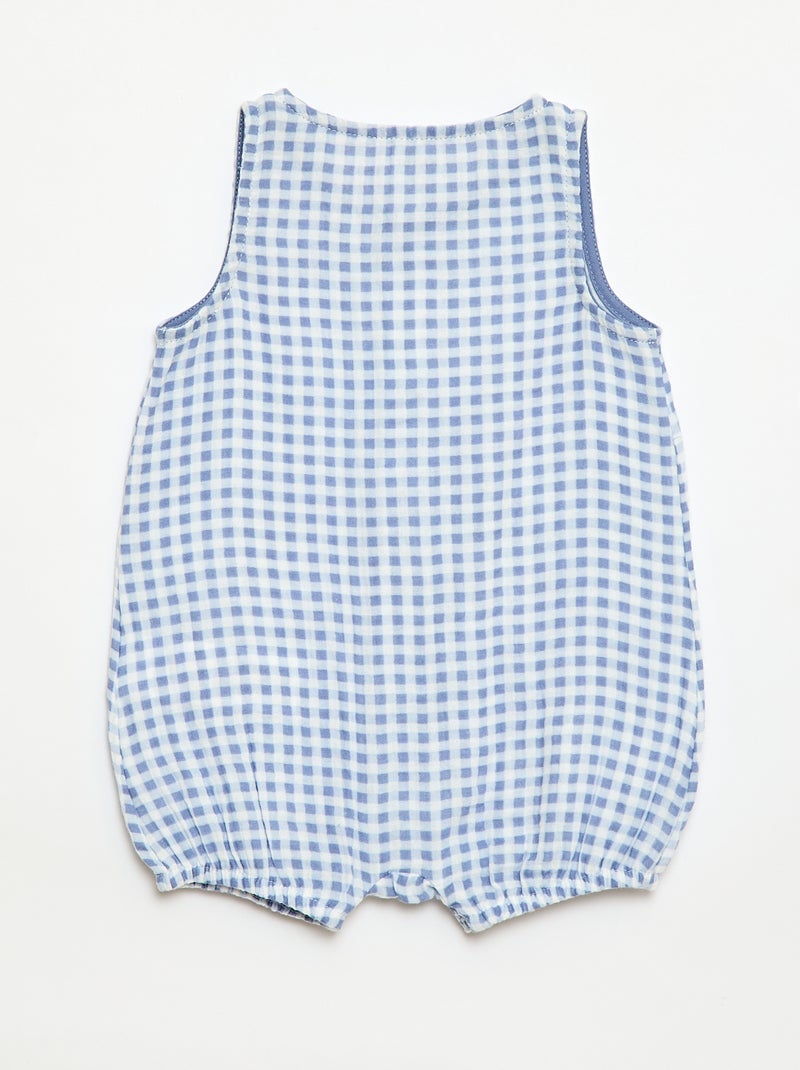 Romper slaappak van katoengaas Blauw - Kiabi