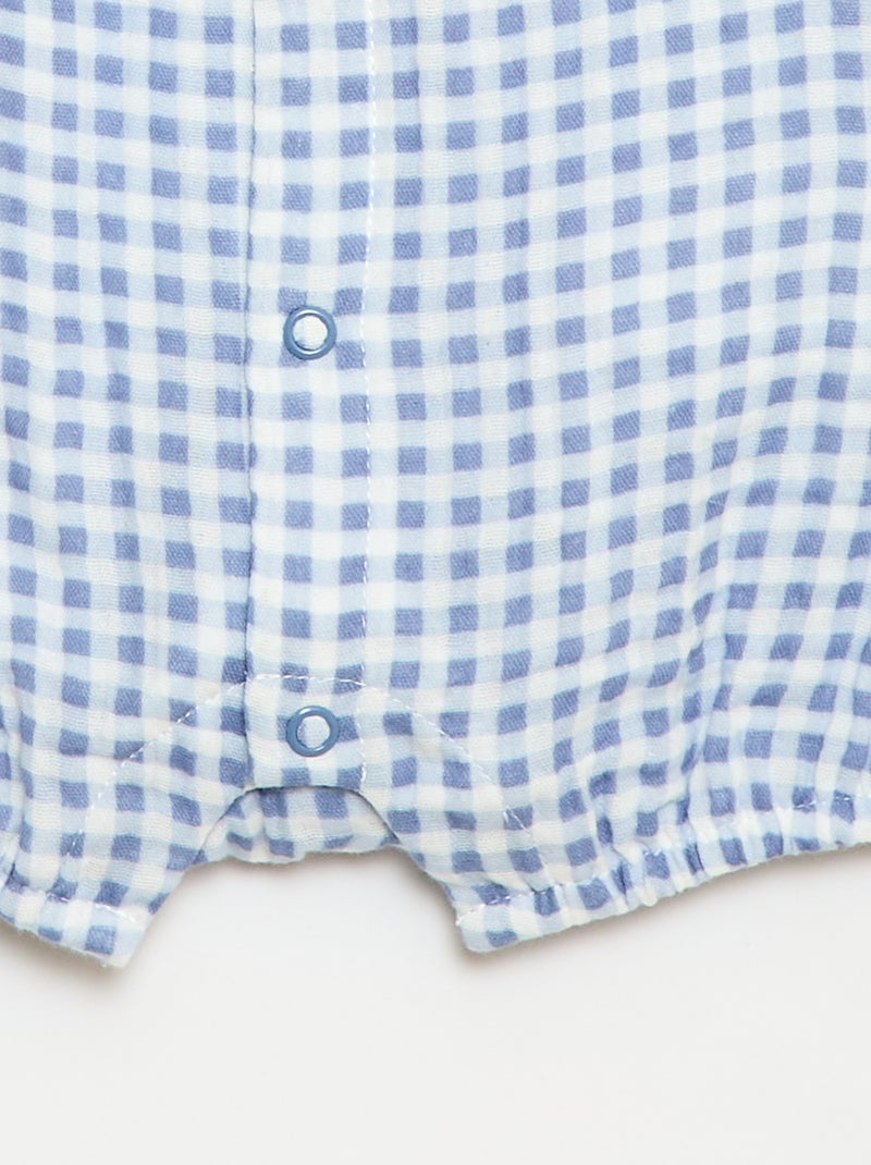 Romper slaappak van katoengaas Blauw - Kiabi