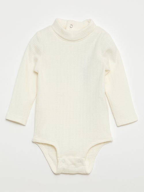 Rompertje met fijn ajourmotiefje en opstaande kraag - Kiabi