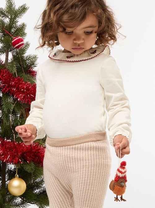 Rompertje met lange mouw en peterpankraagje - Kiabi