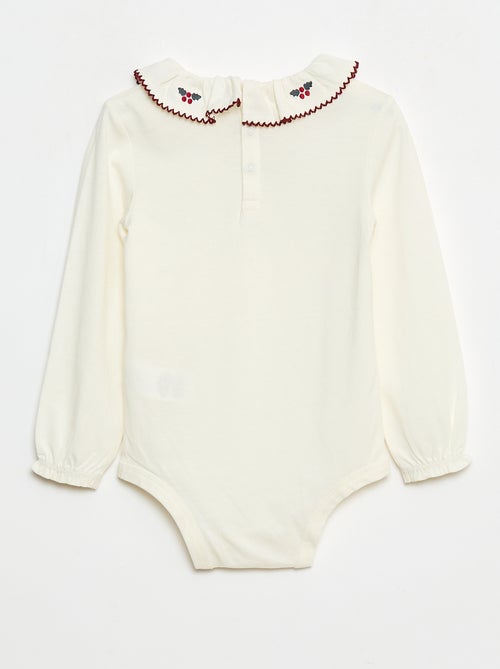 Rompertje met lange mouw en peterpankraagje - Kiabi