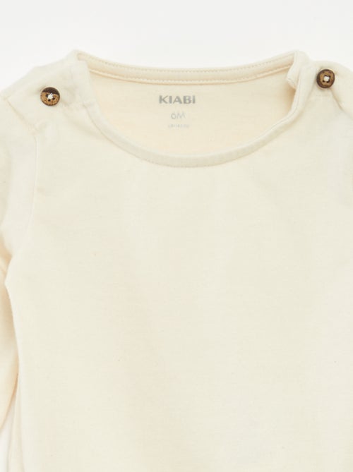 Rompertje + tuinbroek van zachte, luchtige katoen - 2-delig - Kiabi