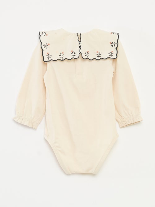 Rompertje van katoenen jerseystof met lange mouwen - Kiabi