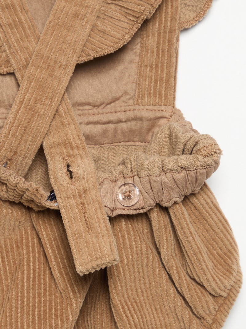 Rompertje van ribfluweel Bruin - Kiabi