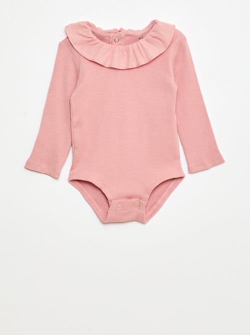 Rompertje van ribstof met kraagje - Kiabi