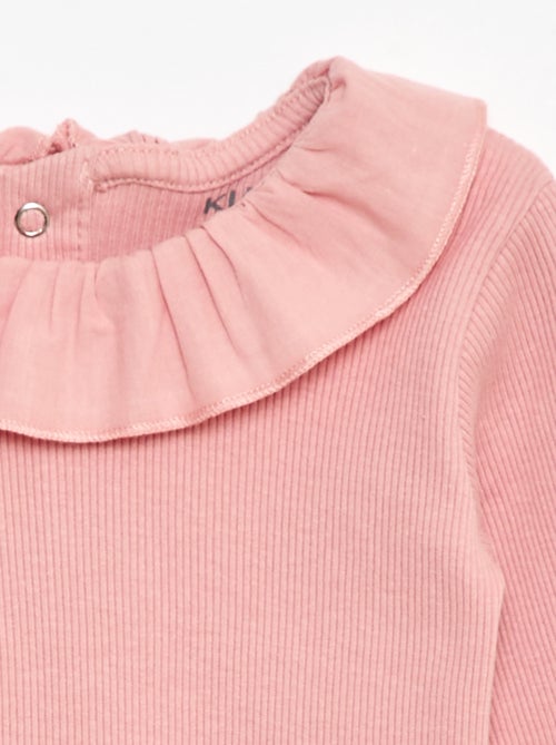 Rompertje van ribstof met kraagje - Kiabi