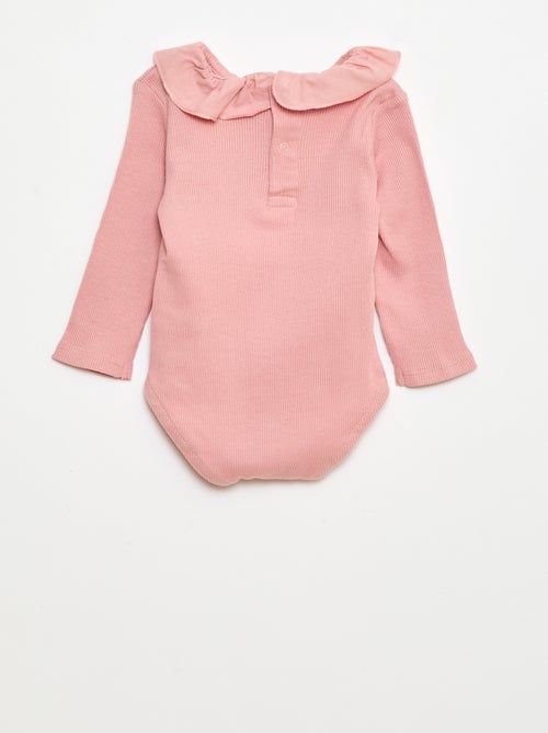 Rompertje van ribstof met kraagje - Kiabi
