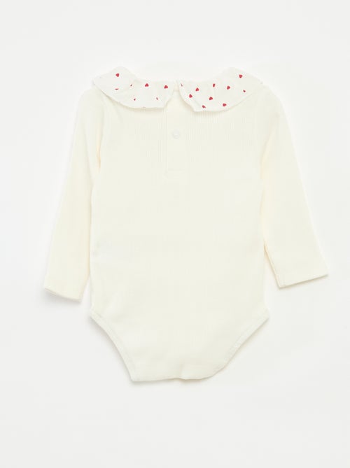 Rompertje van ribstof met kraagje - Kiabi