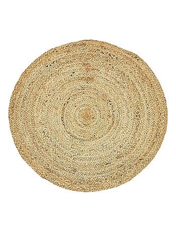 Rond decoratief jute tapijt