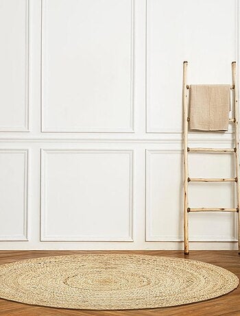 Rond decoratief jute tapijt