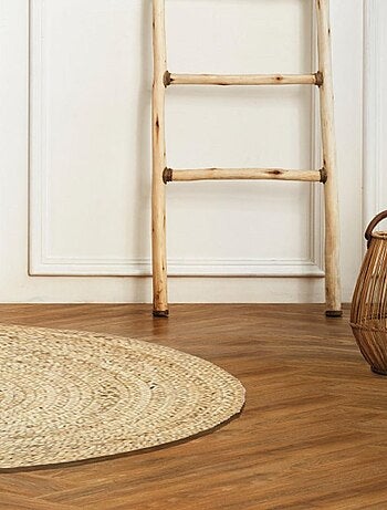 Rond decoratief jute tapijt