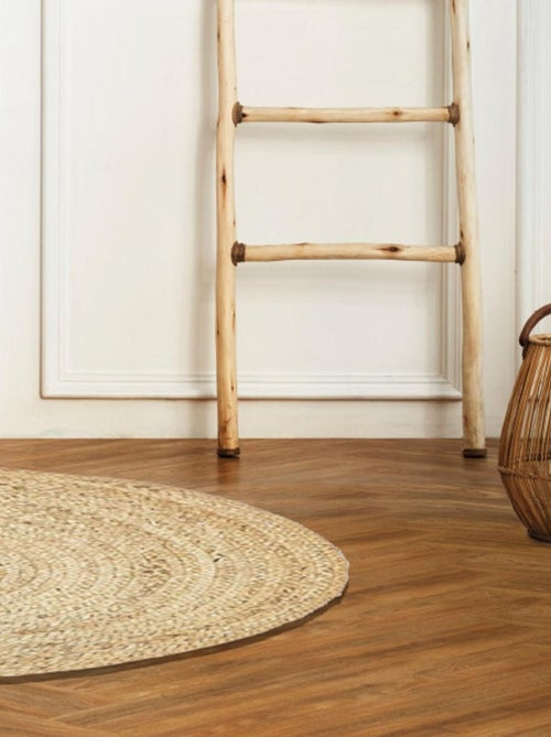 Rond decoratief jute tapijt - Kiabi