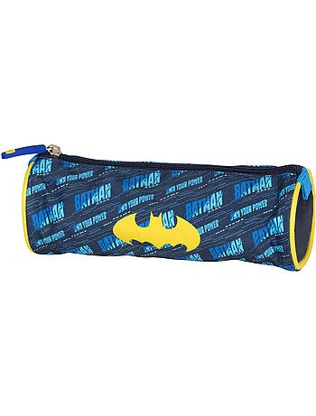 Rond pennenzak 'Batman' 22 cm – ritstrekker en gum 2 vakken