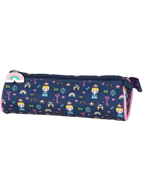 Rond pennenzak canvas synthetisch bedrukt gaming prinses KIP - Kiabi Rond pennenzak canvas synthetisch bedrukt gaming prinses KIP - Kiabi
