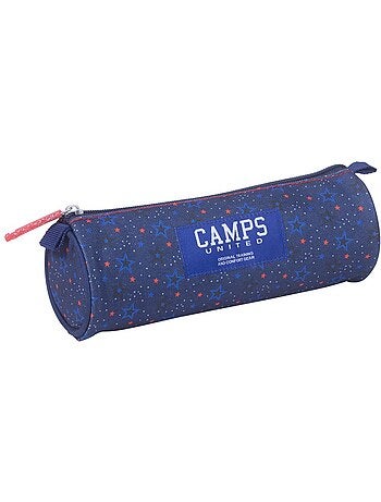 Rond pennenzak cilindrisch glitters sterren 22 x 7 cm met rits Camps