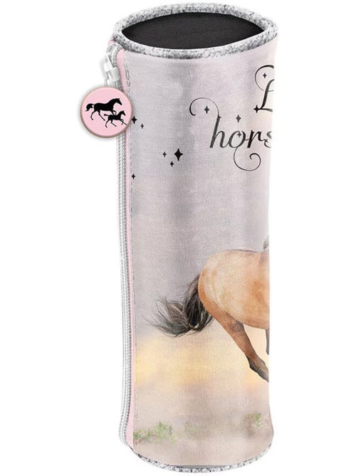 Rond pennenzak cilindrisch motief paarden 22 cm - Kiabi Rond pennenzak cilindrisch motief paarden 22 cm - Kiabi