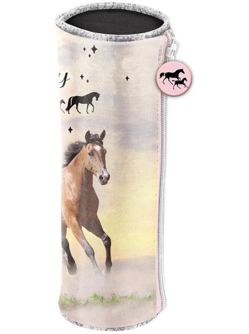 Rond pennenzak cilindrisch motief paarden 22 cm - Kiabi Rond pennenzak cilindrisch motief paarden 22 cm - Kiabi