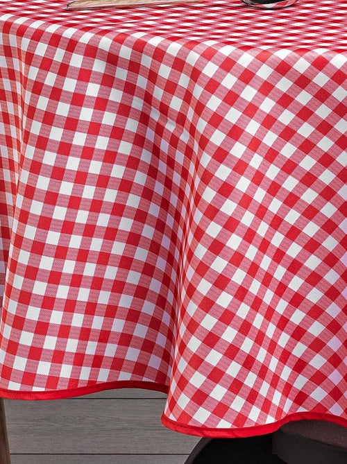 Rond rood en wit geruit tafelkleed - Kiabi Rond rood en wit geruit tafelkleed - Kiabi