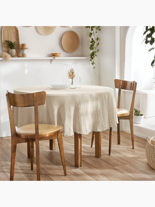 Rond tafelkleed – dubbel katoengaas – gaïa - Kiabi