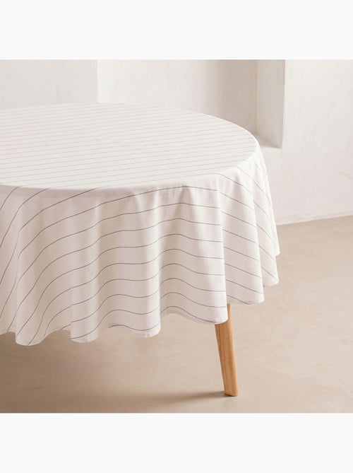 Rond tafelkleed met reliëf streeppatroon - Gamusi. - Kiabi Rond tafelkleed met reliëf streeppatroon - Gamusi. - Kiabi
