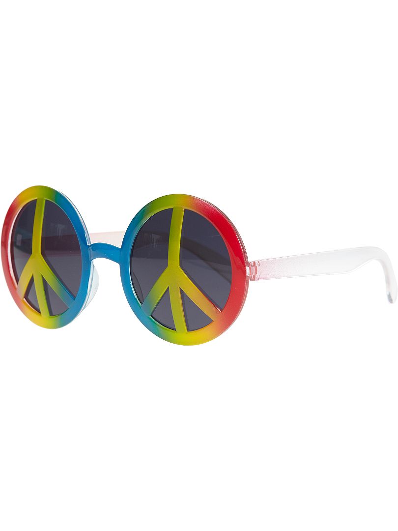 Ronde bril van plastic peace and love meerkleurig - Kiabi
