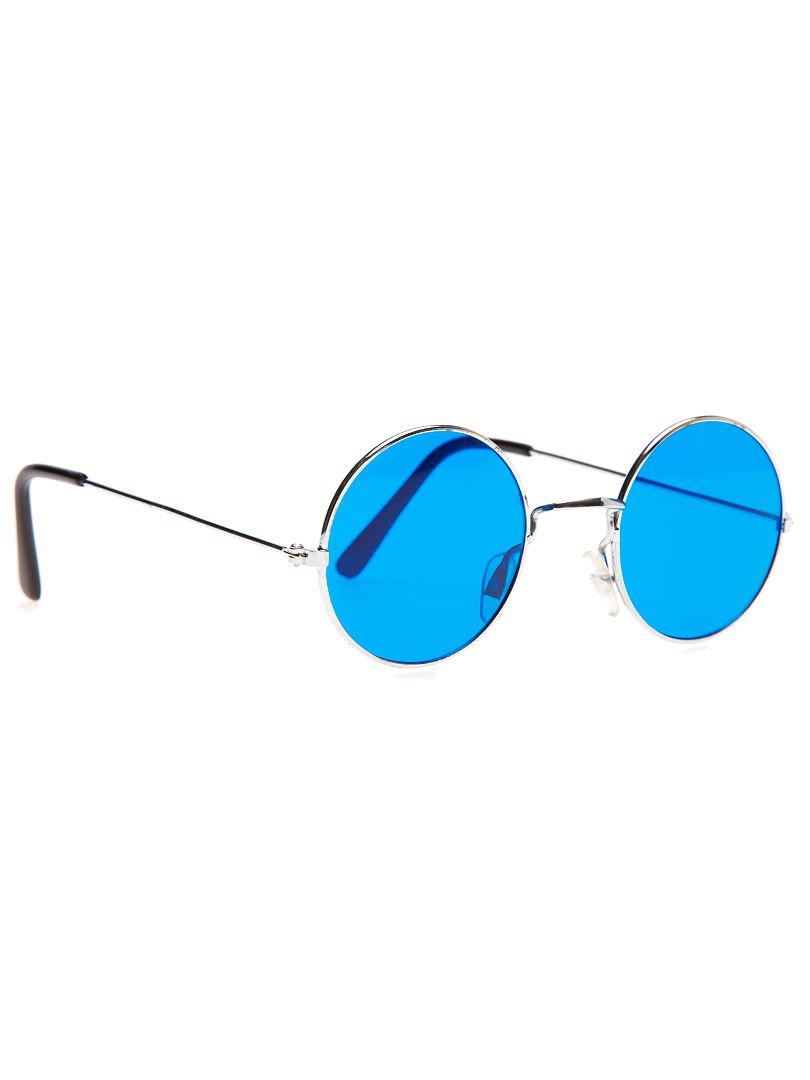 Ronde bril verkleedkleding hippie blauw - Kiabi
