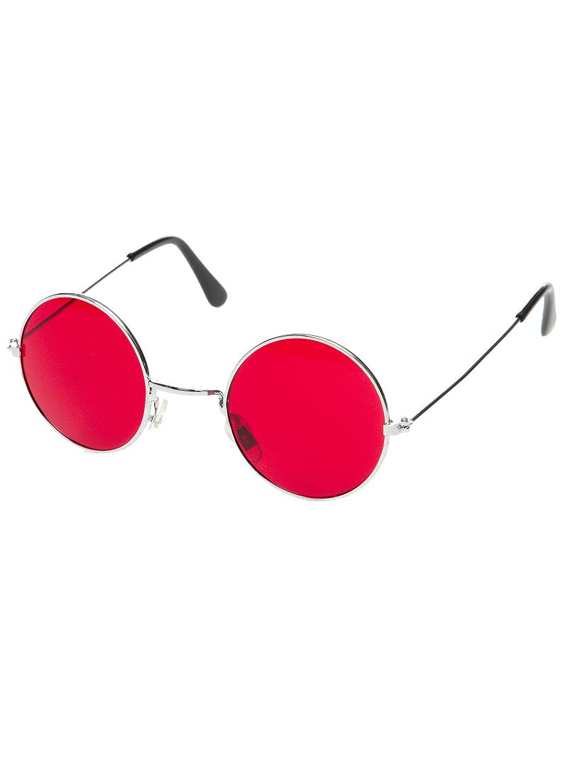 Ronde bril verkleedkleding hippie rood - Kiabi