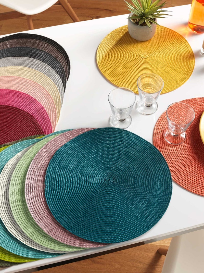 Ronde en kleurrijke placemat Ivoor - Kiabi