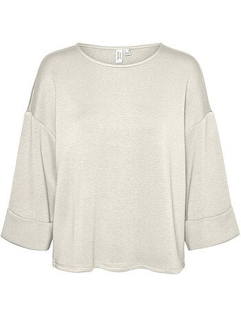 Rood 3/4 mouw t-shirt dames vero moda mocca