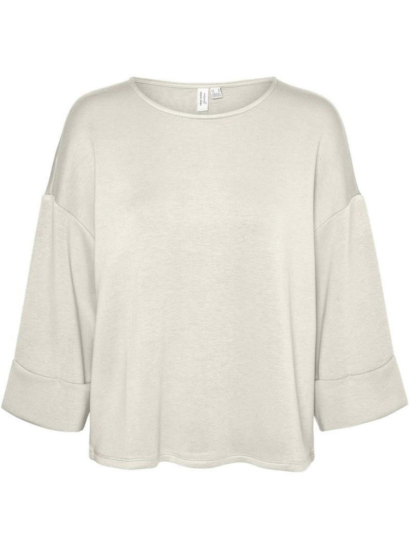 Rood 3/4 mouw t-shirt dames vero moda mocca Beige - Kiabi