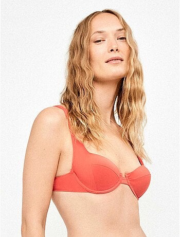 Rood balconette bikini top