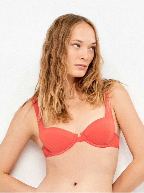 Rood balconette bikini top - Kiabi