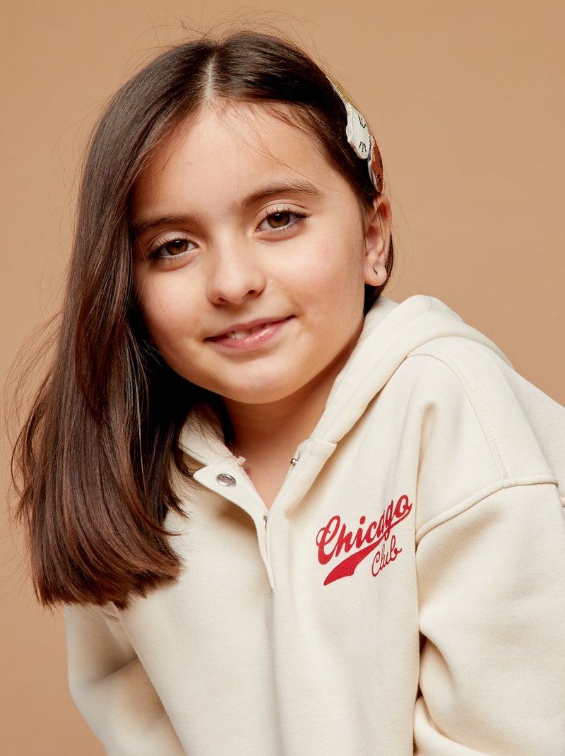 Rose sweat à capuche - So Easy Beige - Kiabi