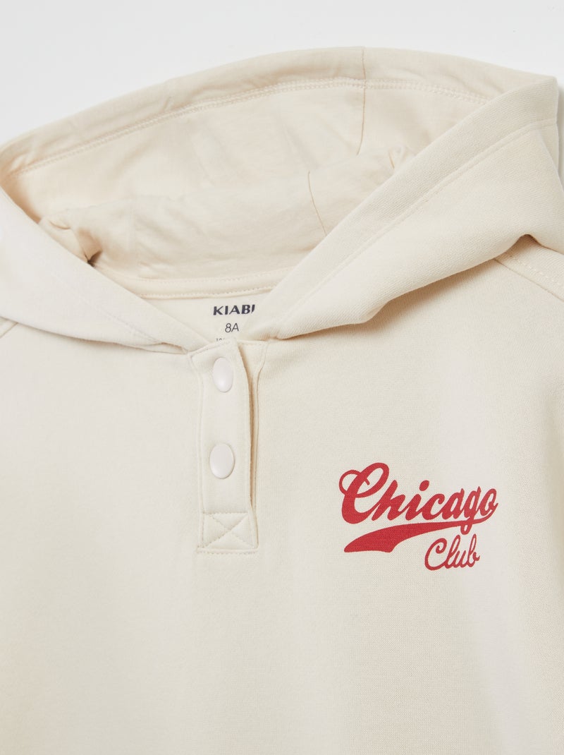 Rose sweat à capuche - So Easy Beige - Kiabi